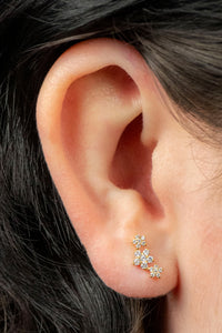 Titanium Internally Threaded Labrets 1.2mm - Alice Flower Trio