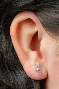 Titanium Internally Threaded Labrets 1.2mm - Alice Flower Trio