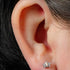 Titanium Internally Threaded Labrets 1.2mm - Titanium Jewelled Art Deco Baguette Fan