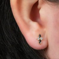 Gold Titanium Internally Threaded Labrets 1.2mm - Arya Marquise