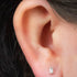 Titanium Internally Threaded Labrets 1.2mm - Titanium Jewelled Baguette