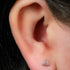 Titanium Internal Bezel Set Jewelled Triangle Top