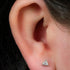 Titanium Internal Bezel Set Jewelled Triangle Top