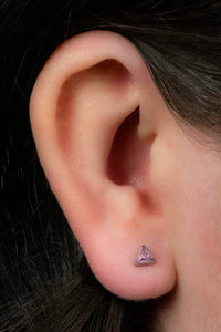 Titanium Internal Bezel Set Jewelled Triangle Top