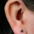 Titanium Internally Threaded Labrets 1.2mm - Bezel Set Synth Opal Cone