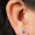 Titanium Threadless Labrets - Titanium (Bend-fit) (Infinity) Bezel Set Opal Disk