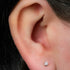 Titanium Internally Threaded Labrets 1.2mm - Bezel Set Synth Opal Cone