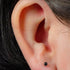 Titanium Internally Threaded Labrets 1.2mm - Titanium Bezel Set Black Onyx Stone Top
