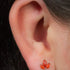Titanium Internally Threaded Labrets 1.2mm - Claw Set Carnelian Marquise Stone Leaves Trio Top