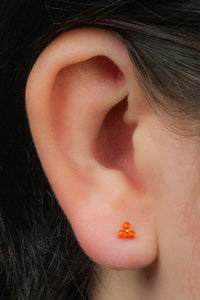 Titanium Internally Threaded Labrets 1.2mm - Claw Set Carnelian Trinity stone top
