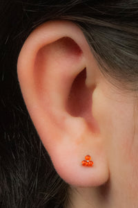 Titanium Internally Threaded Labrets 1.2mm - Claw Set Carnelian Trinity stone top