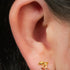 Titanium Internally Threaded Labrets 1.2mm - Erin Jewelled Cherries
