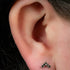 Titanium Internal Claw Set Jewelled Chevron Top