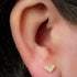 Titanium Internal Claw Set Jewelled Chevron Top