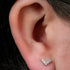 Titanium Internal Claw Set Jewelled Chevron Top