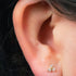 Titanium Threadless (Bend fit) Claw Set CZ Jewelled Trinity