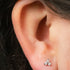 Titanium Threadless (Bend fit) Claw Set CZ Jewelled Trinity
