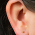 Titanium Threadless Labrets - Titanium (Bend-fit) Claw Set CZ Jewels 0.8mm Gauge - 5-8mm length