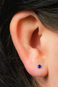 Titanium Threadless Labrets - Titanium (Bend-fit) Claw Set CZ Jewels 0.8mm Gauge - 5-8mm length