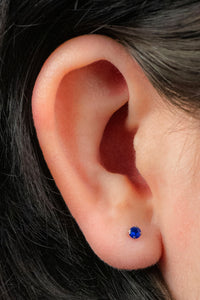 Titanium Internally Threaded Labrets 1.2mm - 3mm Titanium Claw Set Round CZ Jewel