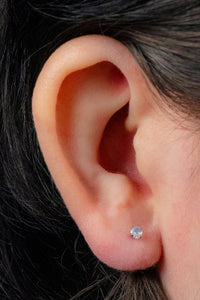Titanium Internally Threaded Labrets 1.2mm - Titanium Claw Set Jewelled Round Natural Gemstone Tops