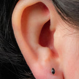 Titanium Internally Threaded Labrets 1.2mm - Titanium Claw Set Single Marquise Stone