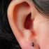 Titanium Internally Threaded Labrets 1.2mm - Titanium Claw Set Single Marquise Stone