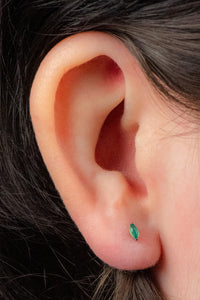 Titanium Internally Threaded Labrets 1.2mm - Titanium Claw Set Single Marquise Stone