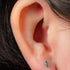 Titanium Internally Threaded Labrets 1.2mm - Titanium Claw Set Single Marquise Stone