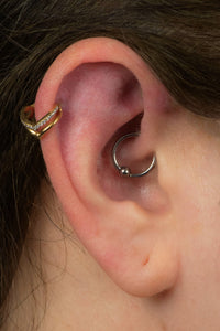 Titanium Corporal Hinged Clicker Ring