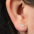 Titanium Internally Threaded Labrets 1.2mm - 4mm Claw Set CZ Jewelled Star