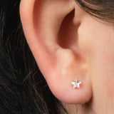 Gold Titanium Internally Threaded Labrets 1.2mm - Claw Set CZ Jewelled Star