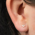 Gold Titanium Internally Threaded Labrets 1.2mm - Claw Set CZ Jewelled Star