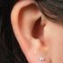 Titanium Threadless Labrets - Titanium (Bend-fit) Claw Set CZ Jewelled Star