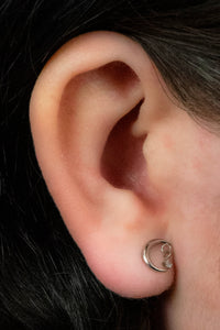 Titanium Internally Threaded Labrets 1.2mm - Titanium Crescent Moon and Dangle Jewel