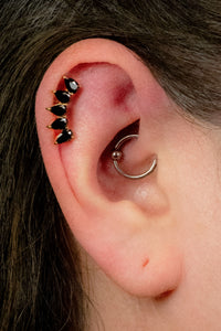 Titanium Internally Threaded Labrets 1.2mm - Titanium Claw Set Jewelled Diadem