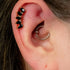 Titanium Internally Threaded Labrets 1.2mm - Titanium Claw Set Jewelled Diadem