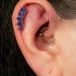 Titanium Internally Threaded Labrets 1.2mm - Titanium Claw Set Jewelled Diadem