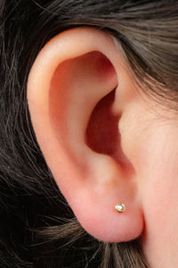 Titanium Internally Threaded Labrets 1.2mm - Gold Titanium Jewelled Disk