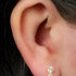 Titanium Internally Threaded Labrets 1.2mm - Bezel Set Duo Jewelled