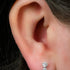 Titanium Internally Threaded Labrets 1.2mm - Bezel Set Duo Jewelled