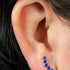 Titanium Internally Threaded Labrets 1.2mm - Titanium Floating 5 Jewel Curve