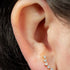 Titanium Internally Threaded Labrets 1.2mm - Titanium Floating 5 Jewel Curve