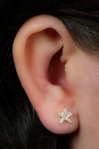 Titanium Internally Threaded Labrets 1.2mm - Jewelled Galaxy Star