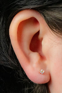 Titanium Internally Threaded Labrets 1.2mm - Titanium Ixora Flower