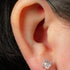 Titanium Internally Threaded Labrets 1.2mm - Titanium Claw Set Jewelled Heart Clover