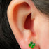 Titanium Internally Threaded Labrets 1.2mm - Titanium Claw Set Jewelled Heart Clover
