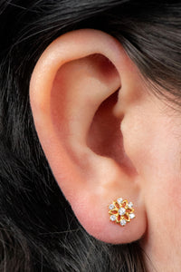 Titanium Internally Threaded Labrets 1.2mm - Jewelled Kaleidoscope