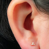 Titanium Internal Lab Grown Diamonds Trinity Top