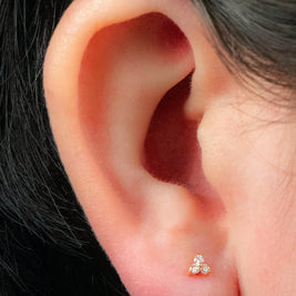 Titanium Internal Lab Grown Diamonds Trinity Top